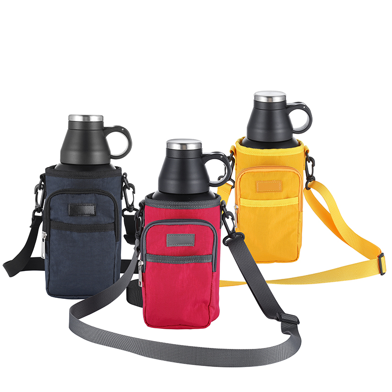 Pet Bowl Attached to Stainless Steel Insulated Travel Water Bottle 33 Ounce (Black)