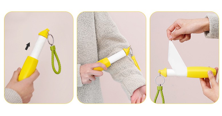 Mini Portable Home Use Pet Hair Cleaning Sticker Useful Sofa Clothes Pet Hair Remover Sticky Paper Banana Shape Pet Supplies