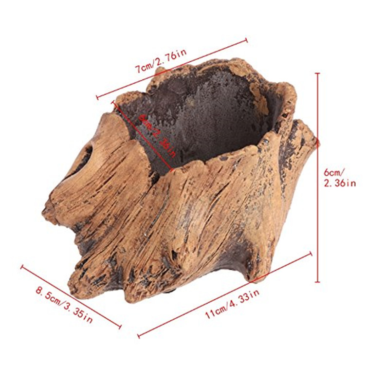 Wholesale Aquarium Plant Pot Driftwood Bowl For Flower Plant