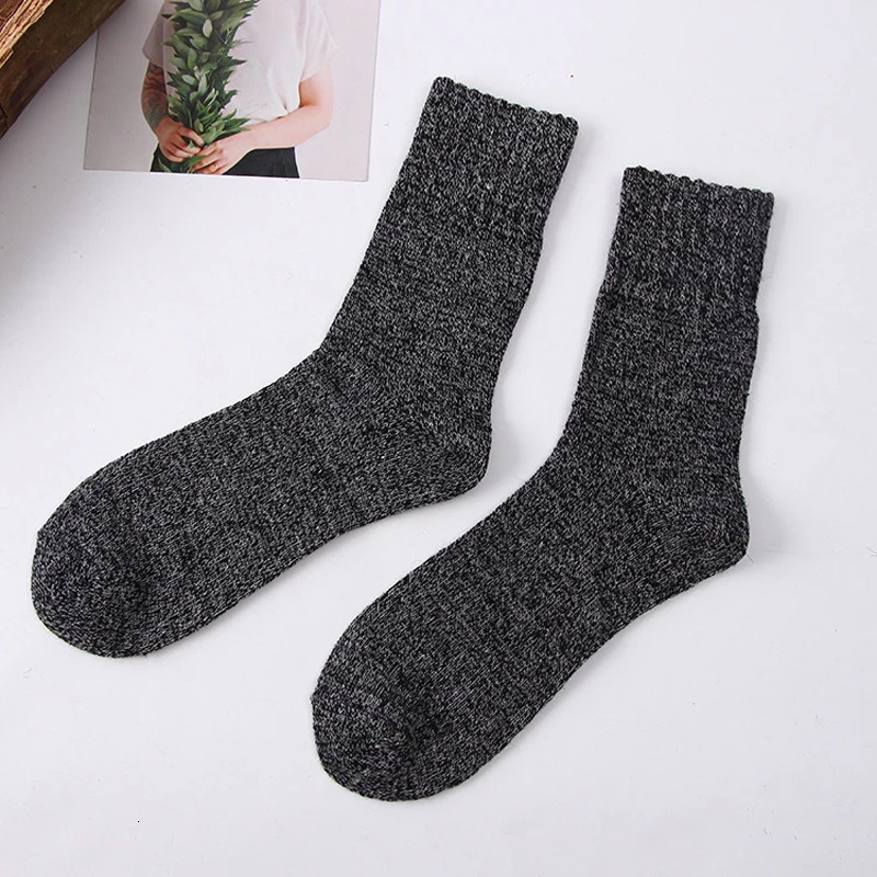 High quality 5 pairs/batch mens wool socks thick business calcium Hombre thick socks winter warm long socks mens 241126