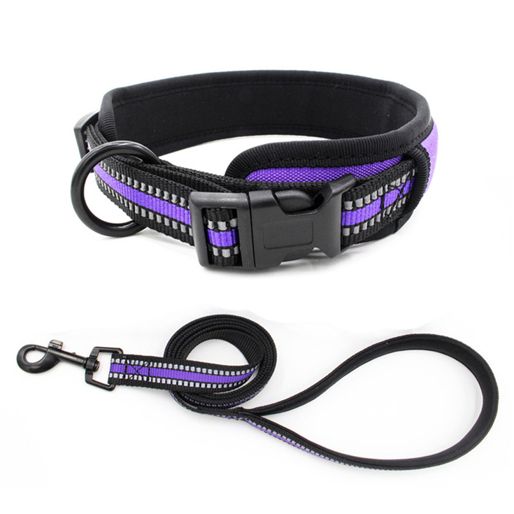manufacturer Tartan print cheap adjustable pet dog leather collar with custom logo