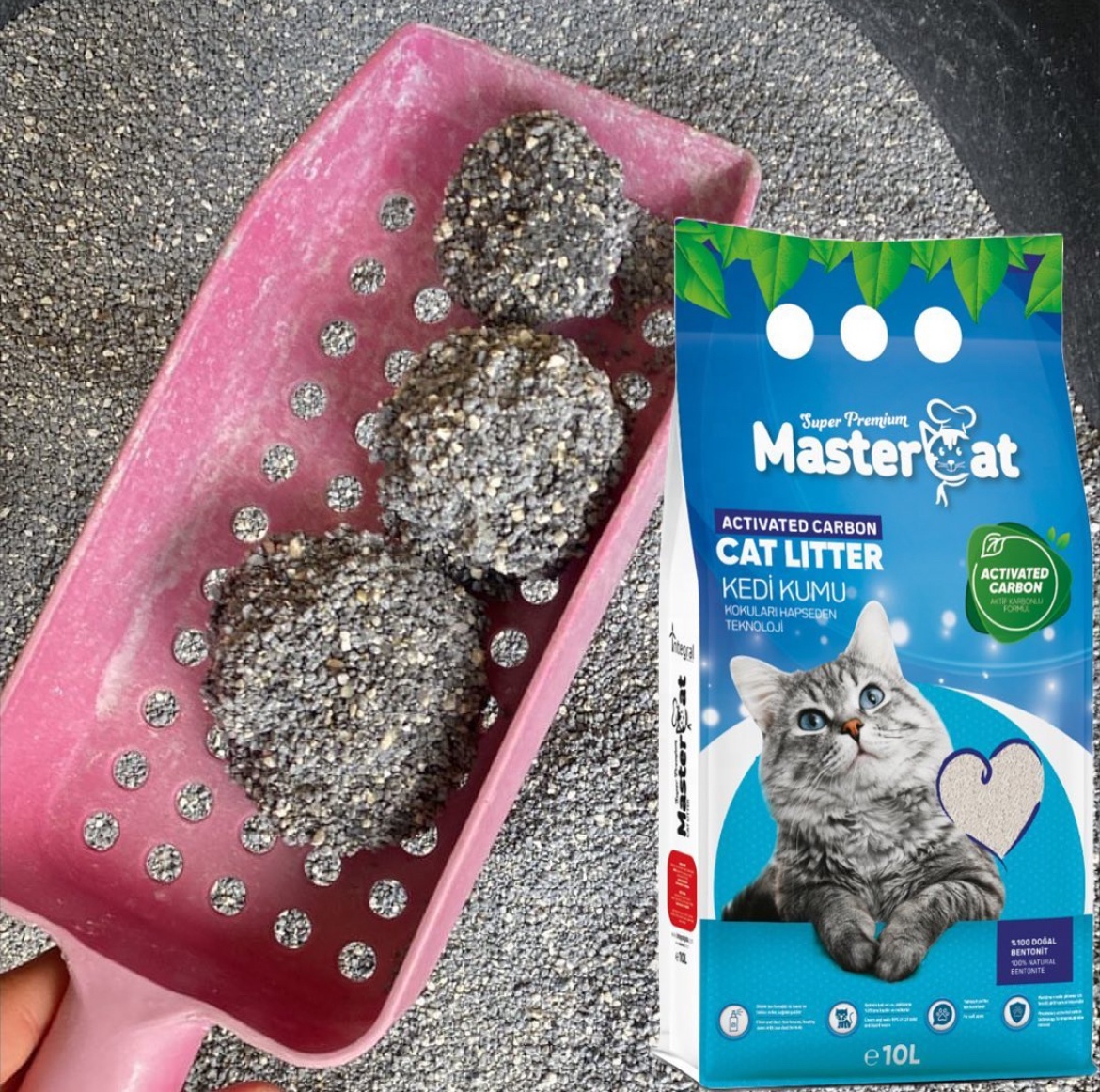 High Quality MasterCat Sand Marseille 10L Fast Clumping Scented Bentonite Cat Litter Flushable Natural Soup Ball Pattern