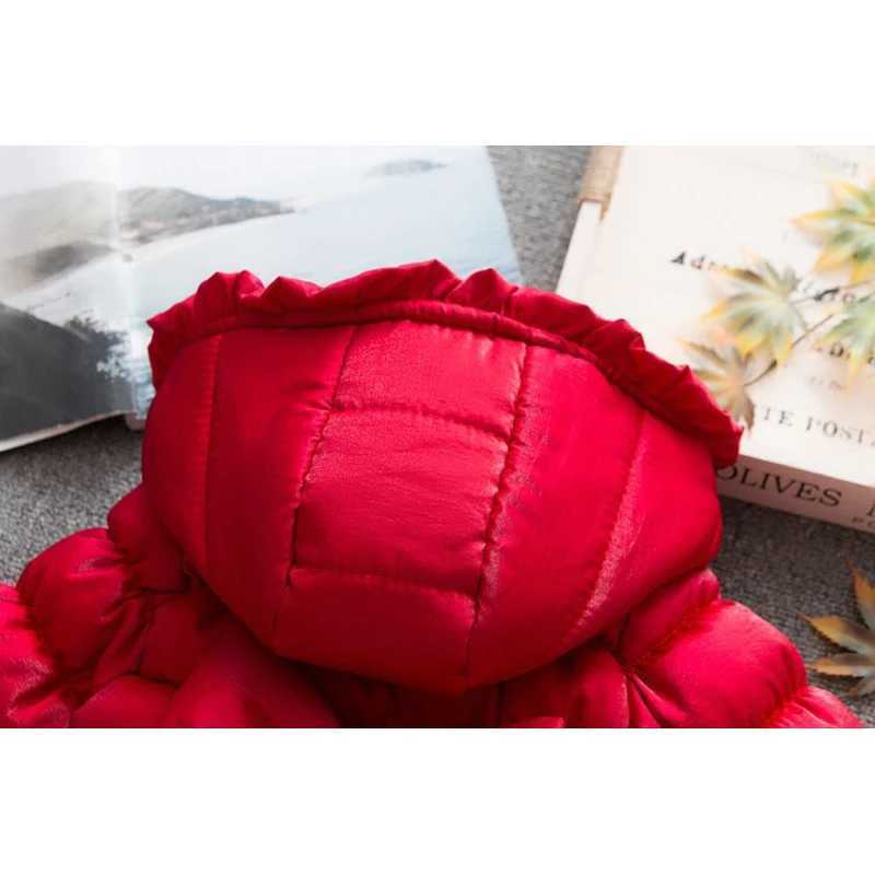 Down Coat 0-4 Years Baby Girls Jacket Christmas Little Princess Coats For Girls Winter Warm Hooded Outwear Children Clothing Birthday Gift H241123