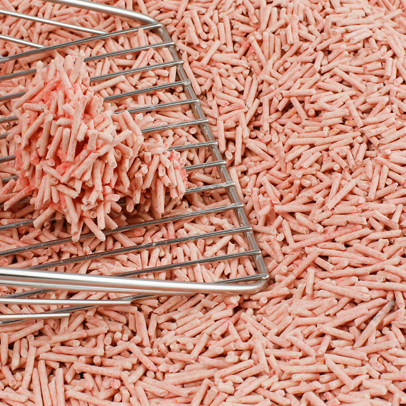 Flushable Clumping Cat Sand 2.0 3.0 mm Pink Tofu Cat Litter
