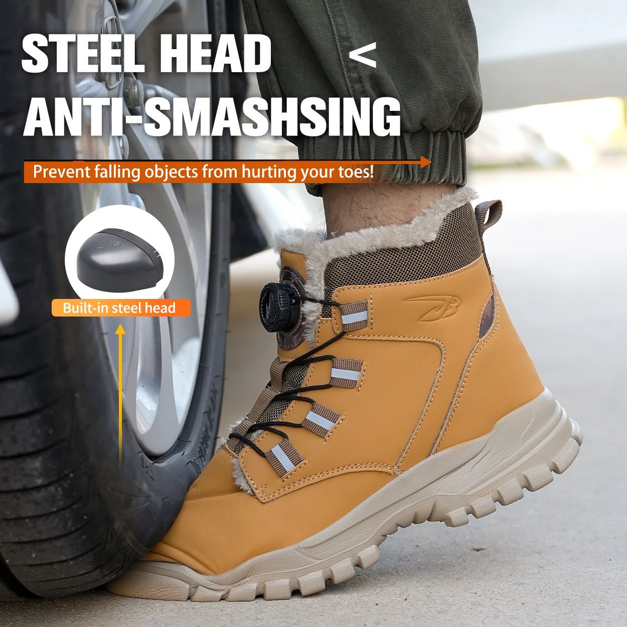 Autumn Winter Work Safety Boots Men Steel Toe Shoes Waterproof Lightweight Protective Safety Shoes Men Footwear Size 47 48 241114