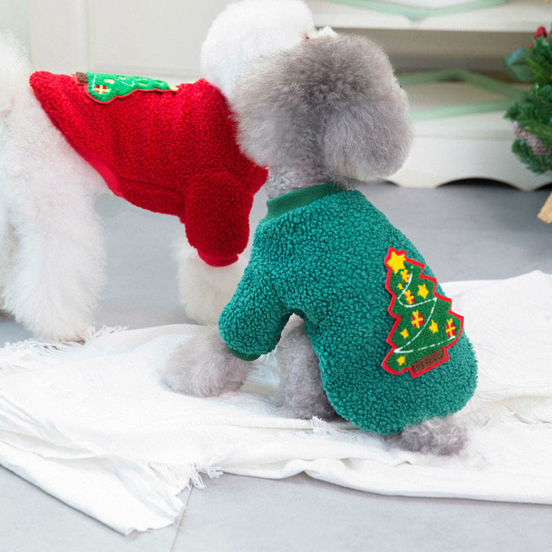 LM0344K Dog autumn and winter clothes Pet Christmas Clothes Small dog pet fleece pullover
