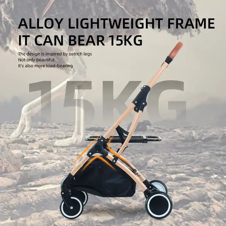 Customized Luxury 4 Wheels Pet Aluminium Stroller Dog Detach Stroller With Storage Basket Foldable Lightweight Carrier Trolley