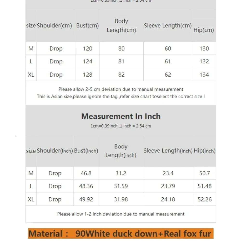 Thick and warm street clothing casual white duck down jacket winter jacket womens hooded sweatshirt natural fox fur coat 241121