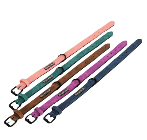 Luxury Adjustable Double Layer PU Leather Pet Collar Comfort Padded Waterproof Custom Name Tag Small Large Size Animal Pattern