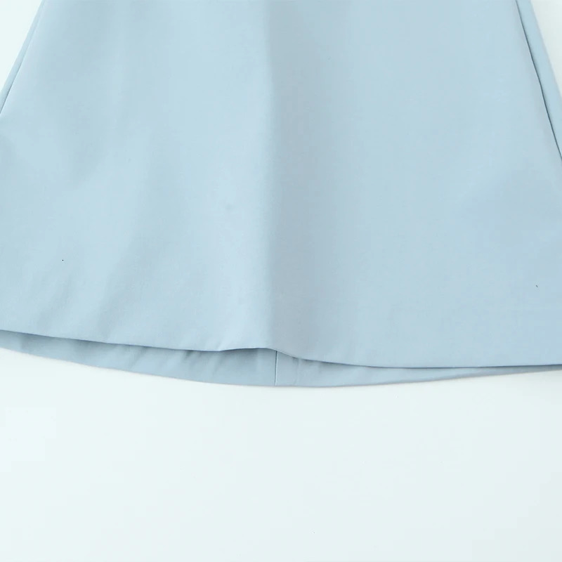 Willshela Women Fashion With Bow Blue Backless Zipper Mini Dress Vintage Strapless Sleeveless Female Chic Lady Dresses 241112