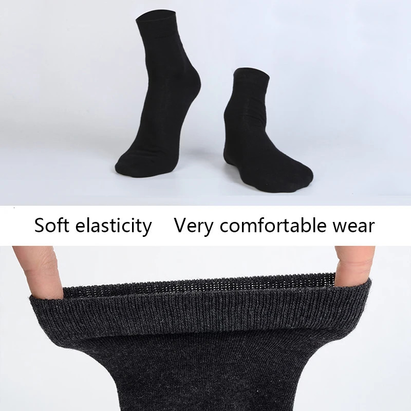 10 pairs/batch of high-quality mens cotton socks style black business socks breathable autumn mens sizes 39-46 241126