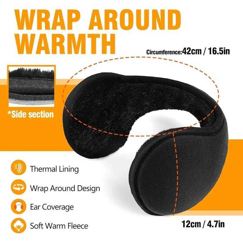 Winter unisex mens warm fur earmuffs womens velvet earmuffs thick warm earmuffs outdoor cycling skiing plush earmuffs W241126