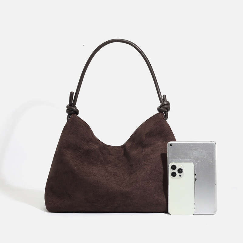 LEMON KOKO Brand suede leather women's handbag large capacity shoulder bag street wear crossbody bag