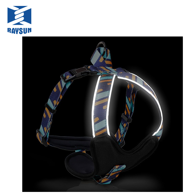 No Pull Custom Dog Harness Set Popular Easy Walk Pet Harness Walking Reflective Dog Collar Vest Chest