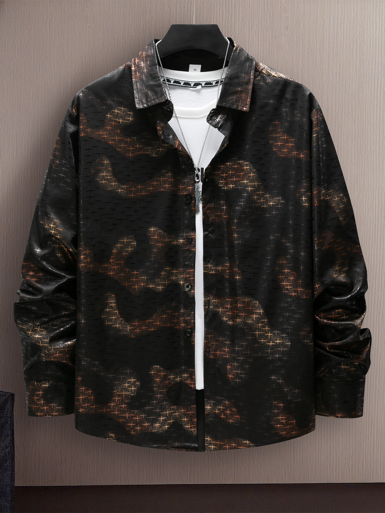 New Luxury Shirt designer mens shirt Fashion Slim Fit Long sleeved Polo designer shirt Printed button shirt S-xXXL high quality