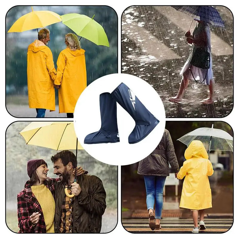Waterproof and anti slip PVC rain shoe cover reusable outdoor boot cover rainproof executive motorcycle dust cover 241126