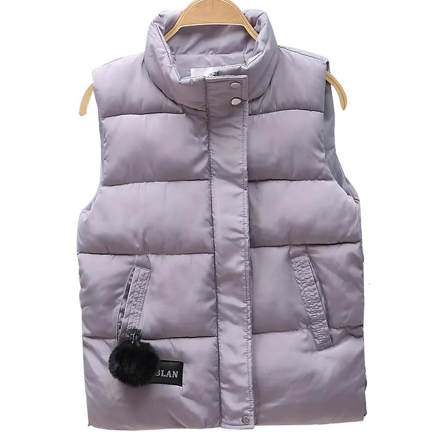 fashion womens winter vest collarless short sleeved jacket womens jacket womens coat autumn womens clothing 241126