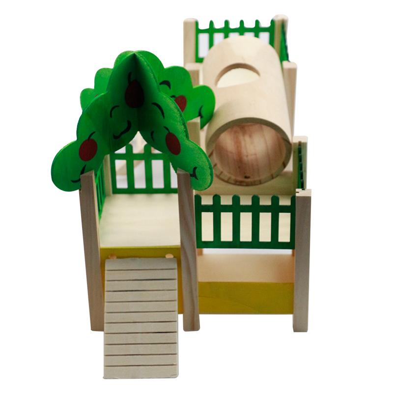 Wooden Hamster House Hideout Hut Rat Hideaway Exercise Toys for for Small Animals Like Dwarf Mouse