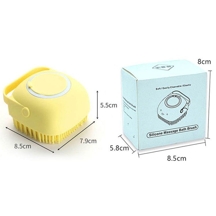 2024 hot selling Pet Brushes Bath Massage Brush Shampoo Dispenser Dog Grooming Silicone Shower for Cat Pets Bathing