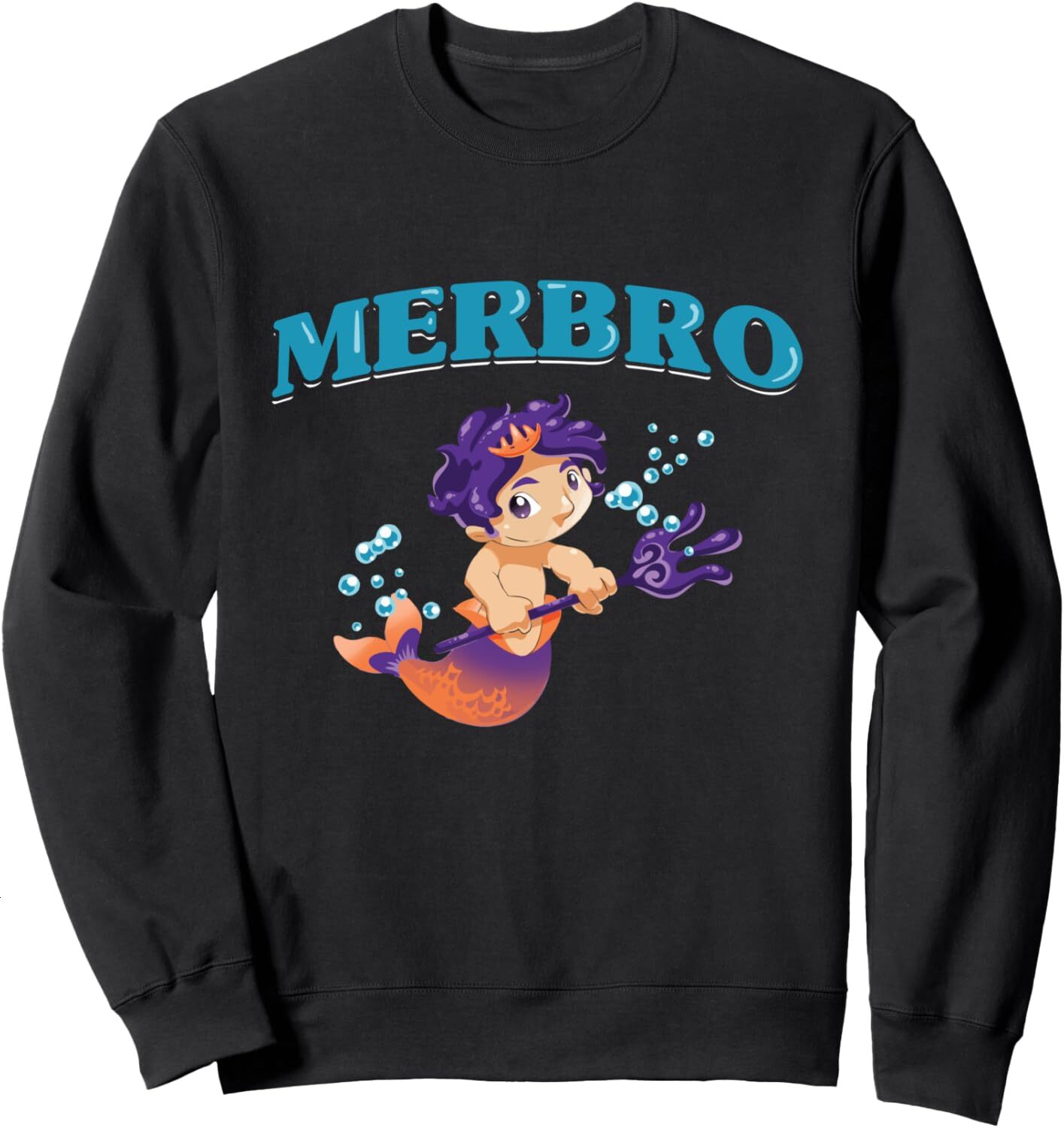 Long Sleeve Shirts for Men sweatshirt Merbro - Brother of a Mermaid - Birthday Party Mermaids Sweatshirt Tee Streetwear Casual tops clothes