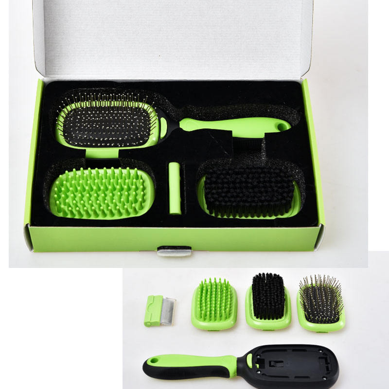 New Design 5 in 1 Pet Grooming Kit Dual Side Pet Grooming Brush Set for Dogs and Cats Dual