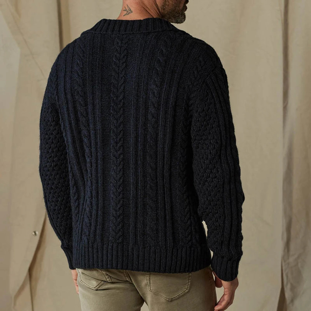 Mens Y2K Jacket Twisted Knitted Open Skirt Unisex Sweater Autumn/Winter Fashion Casual Loose Retro Simple Breathable Jacket 241125