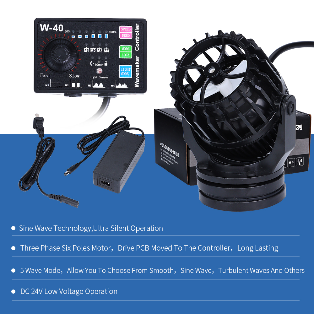 Factory price DC24V Aquarium Wave Maker Powerful Circulation water pump for aquarium fish tank landscape swimming pool pond