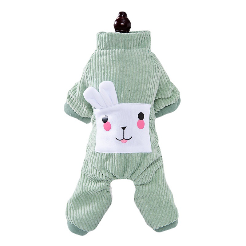 Warm Thick corduroy Pet Clothes Cute Funny Sport Cartoon Style Apparel Dogs Cats Small XL XXL Sizes Winter Spring Holidays