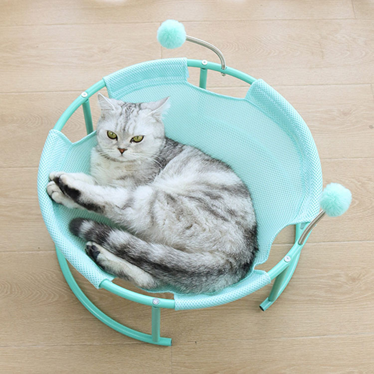 Breathable Mesh Luxury Cat Bed Washable Pet Bed durable cozy round fluffy pet hammock memory foam pet bed for Cat