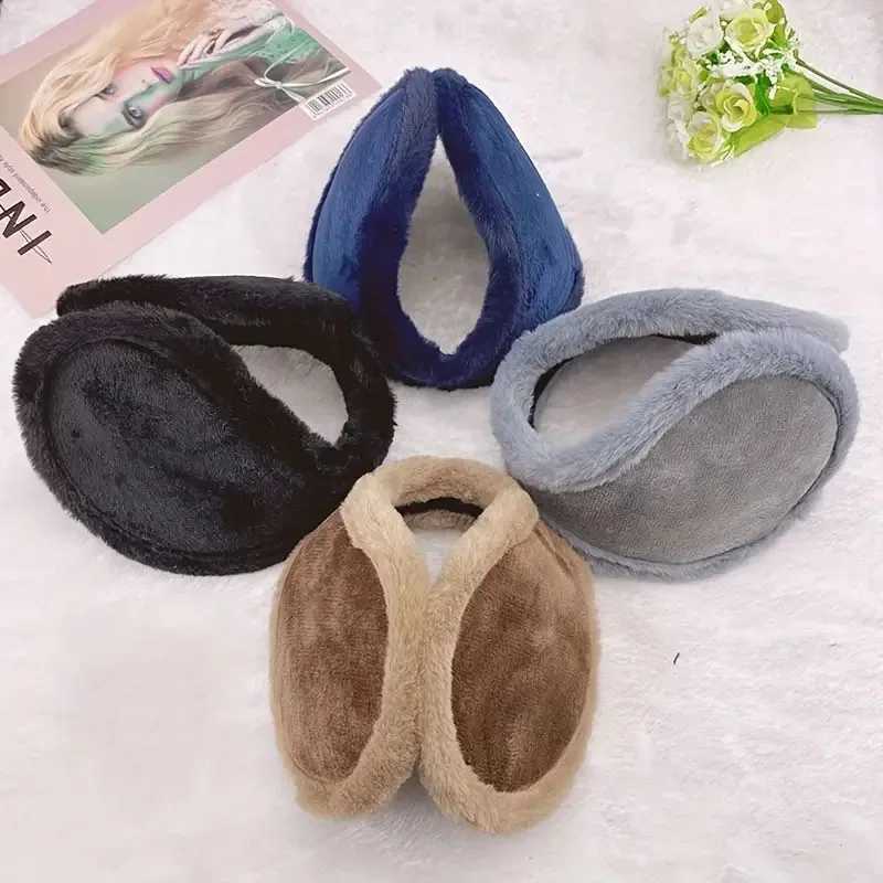 1/2 piece/hot soft plush earmuffs for men in winter thick earmuffs for outdoor sports windproof and cold proof earmuffs W241126