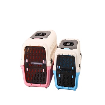 Pink pet dog carrier bag box
