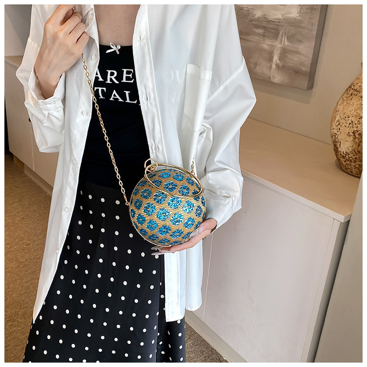 Outdoor High-end Mini For Women's Autumn And Winter New Chain Crossbody Fashionable Small Round Bag Designer Bags Handbags Women