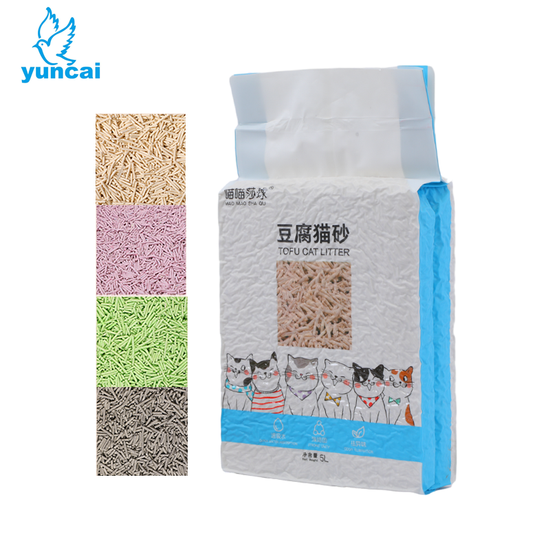 OEM Highly Absorbent Dust Free PH indicator health care pea flour &corn flour milk flavor Tofu Cat Litter