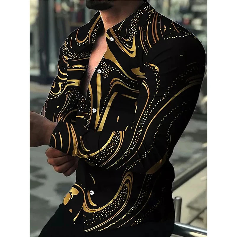 mens long sleeved casual full matching fashion street mens lapel single breasted long sleeved top-level mens clothing 241125