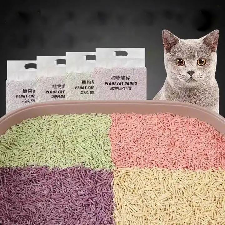 Manufacturers promote high quality tofu cat litter 10kg efficient clumping 12 liters animal cat litter tofu cat litter