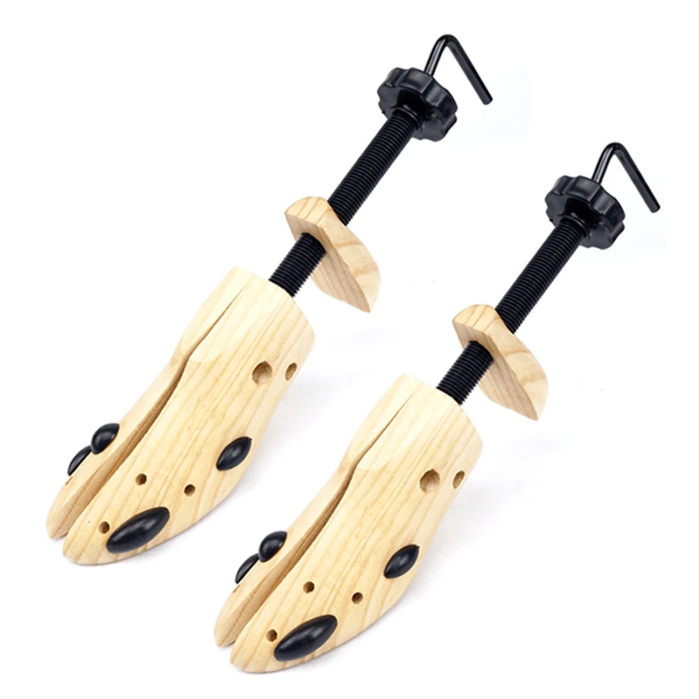 Wooden shoe stretching machine 4-way shoelace widening device adjustable length and width professional mens shoelace lengthening device 241126