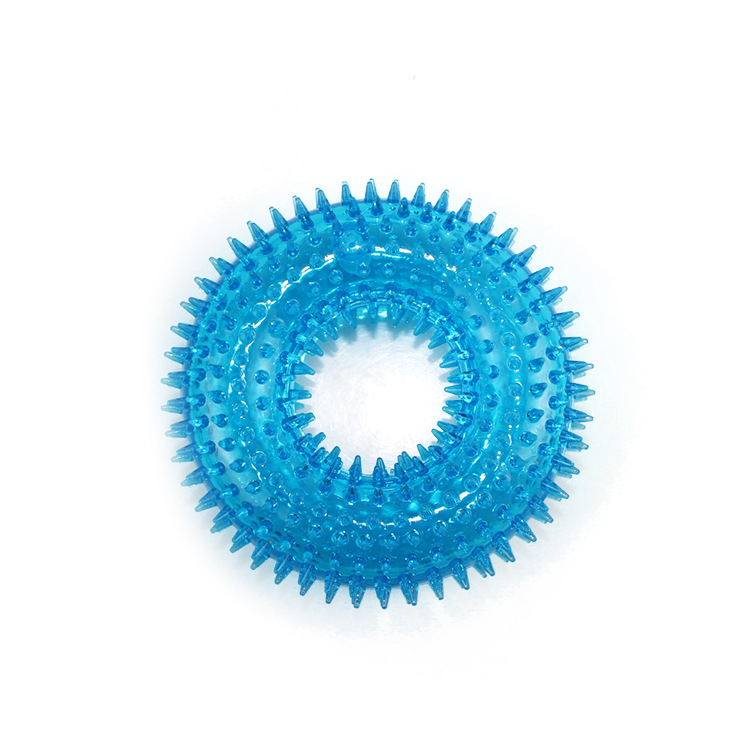 Wholesale High Quality TPR Teething Resistance And Bite Resistance Training Thorn Ring Dog Pet Toys