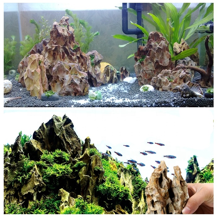 fairly popular aquarium rocks brown Ohko dragon stone