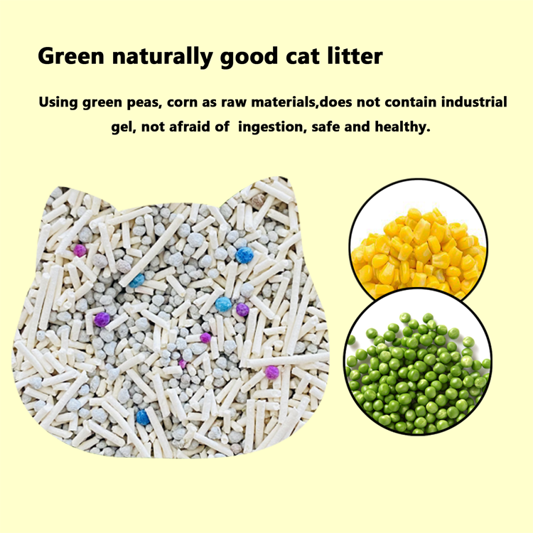 Natural Strong Clumping Cat Litter sand Odor Control Dust-Free Mixed cat Litter