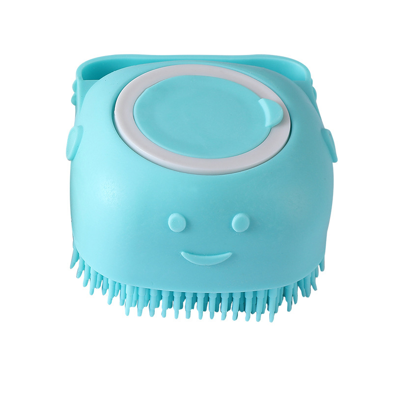 2024 Pet Shower Brush Silicone Pet Bath Brush Shampoo Dispenser Bath Massage Cat Dog Bath Brush with Soap Dispenser
