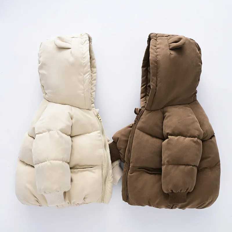 Down Coat Childrens Cotton Clothes 2024 Winter New Jackets Boys Bread Korean Style Girls Hooded H241123BDNH