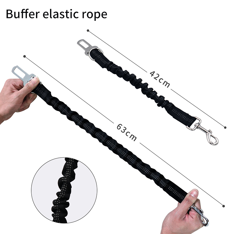 Pet Dog Vehicle Safe Car High Quality Pet Dog Seat Belt Car Leash Elastic Telescopic Car Hand Nylon reflective dog Leash