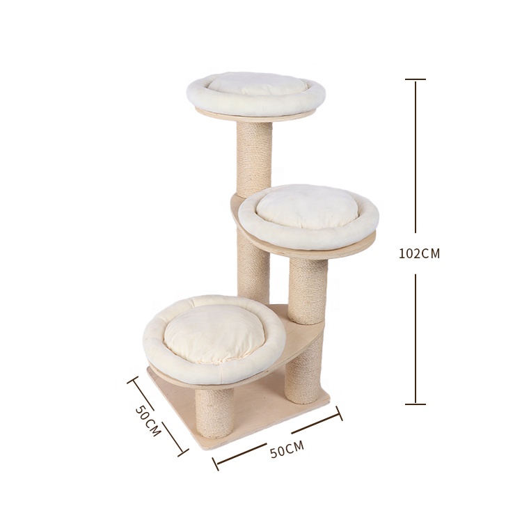 Banana leaf stand house cat scratching post tree with cat