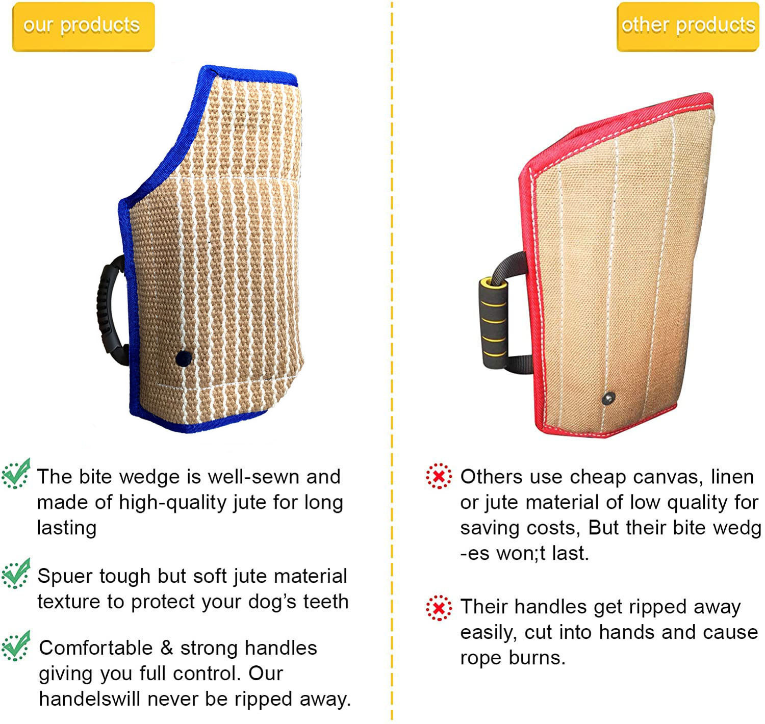 Professional Puppy Dog Training Bite Sleeve,Dog Target Bite Sleeves Equipment with Handle for Training Work Dog