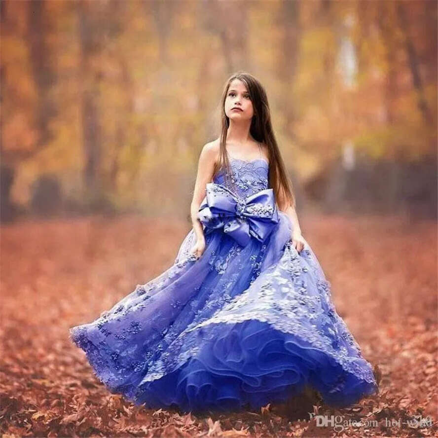 Fluffy Ball Gown Dress For Girls: 3D Ral Applique, Birthday & Wedding Party