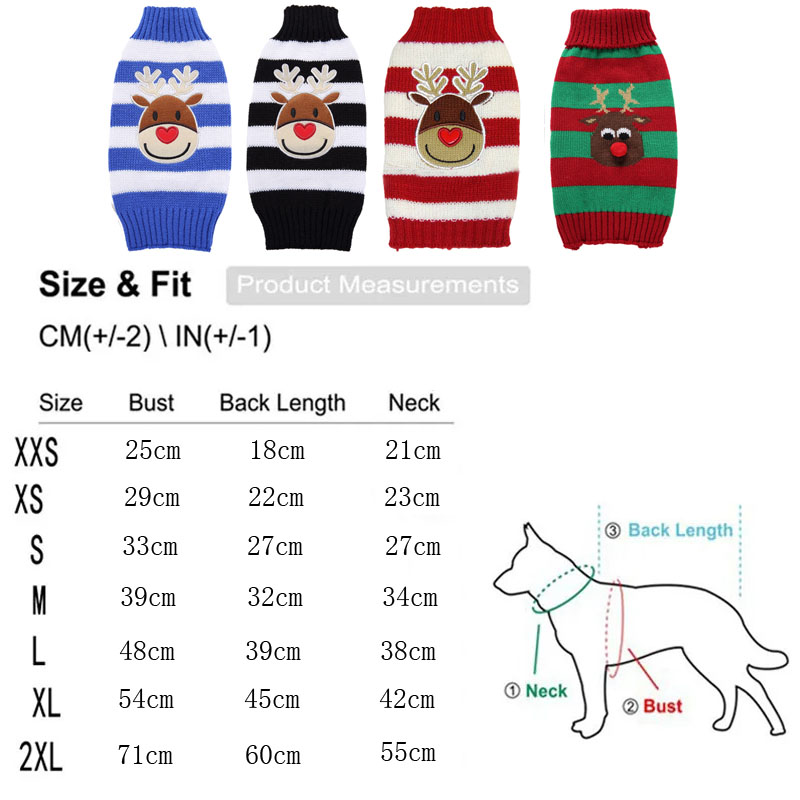 Christmas Dogs Reindeer Small Dog Sweaters Red Buffalo Check with Leash Hole Pet Puppy Sweater Free shipping
