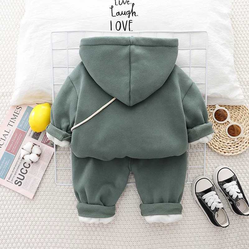 Clothing Sets Baby Boys Clothing Set Autumn Baby Girls Cartoon Lion Hoodies Jacket Pants Bag 3Pcs Suit For Kids Casual Outfits Warm Costume H241126