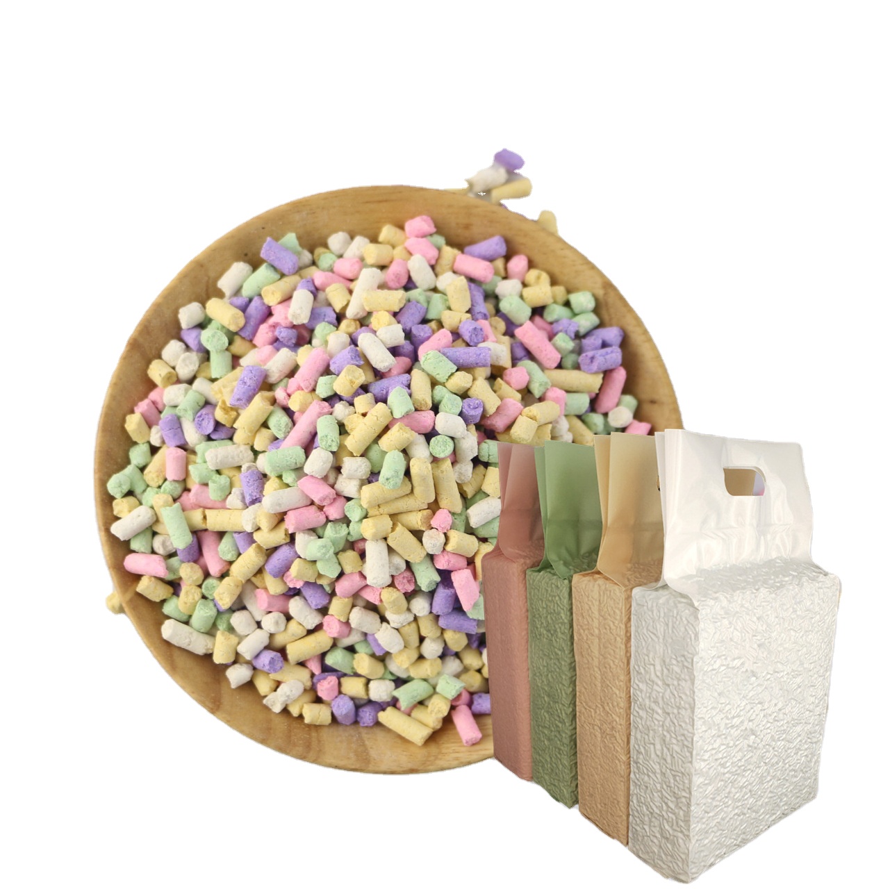 Factory Supplier Cat Sand Convenient Scooping Dust Free cassava cat litter tofu cat litter packaging