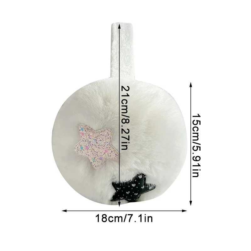 Fur earmuffs sequins star patterns winter warm earmuffs folded plush earmuffs womens outdoor skiing earmuffs warm earmuffs for women W241126