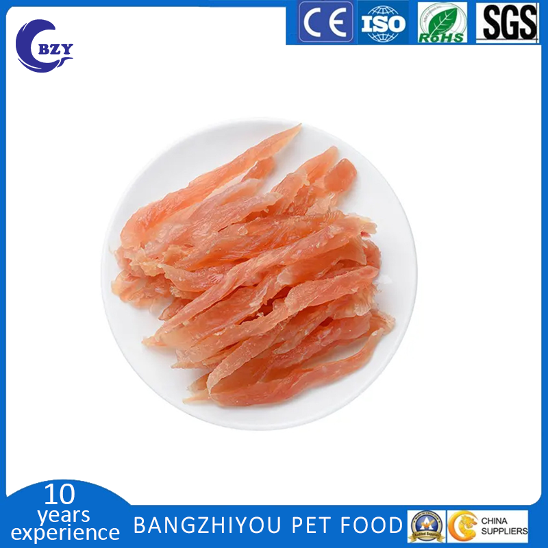 Factory promotion to clear the fire and dilute the tears dried duck snacks pet duck strips training rewards general dog jerky